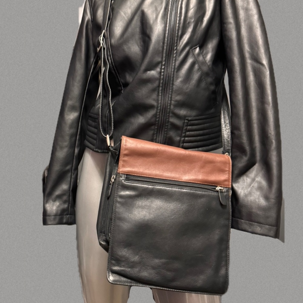 Derek Alexander Genuine Leather Crossbody Purse